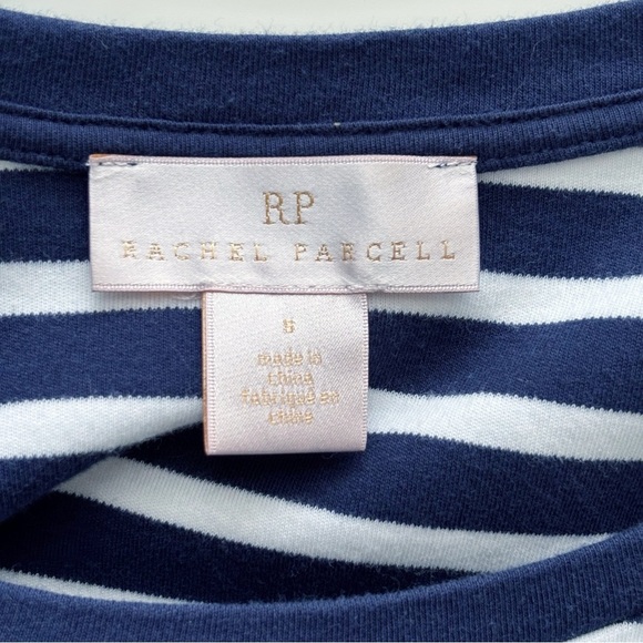 Rachel Parcell Bubble Sleeve Striped Dress Small T Shirt Blue White - Picture 5 of 7